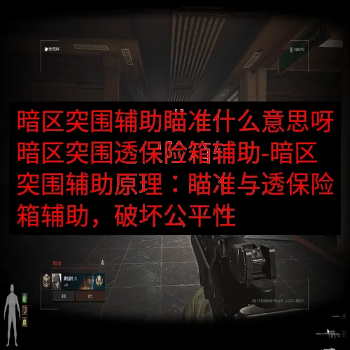 暗区突围辅助瞄准什么意思呀暗区突围透保险箱辅助-暗区突围辅助